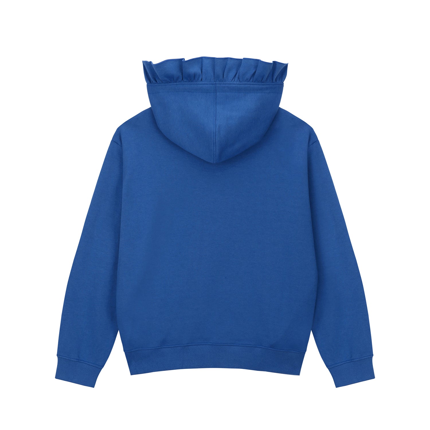 0 7 bunny ruffle hood - BLUE