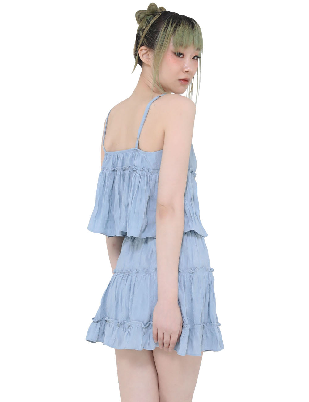 WRINKLE SLEEVELESS(BLUE)