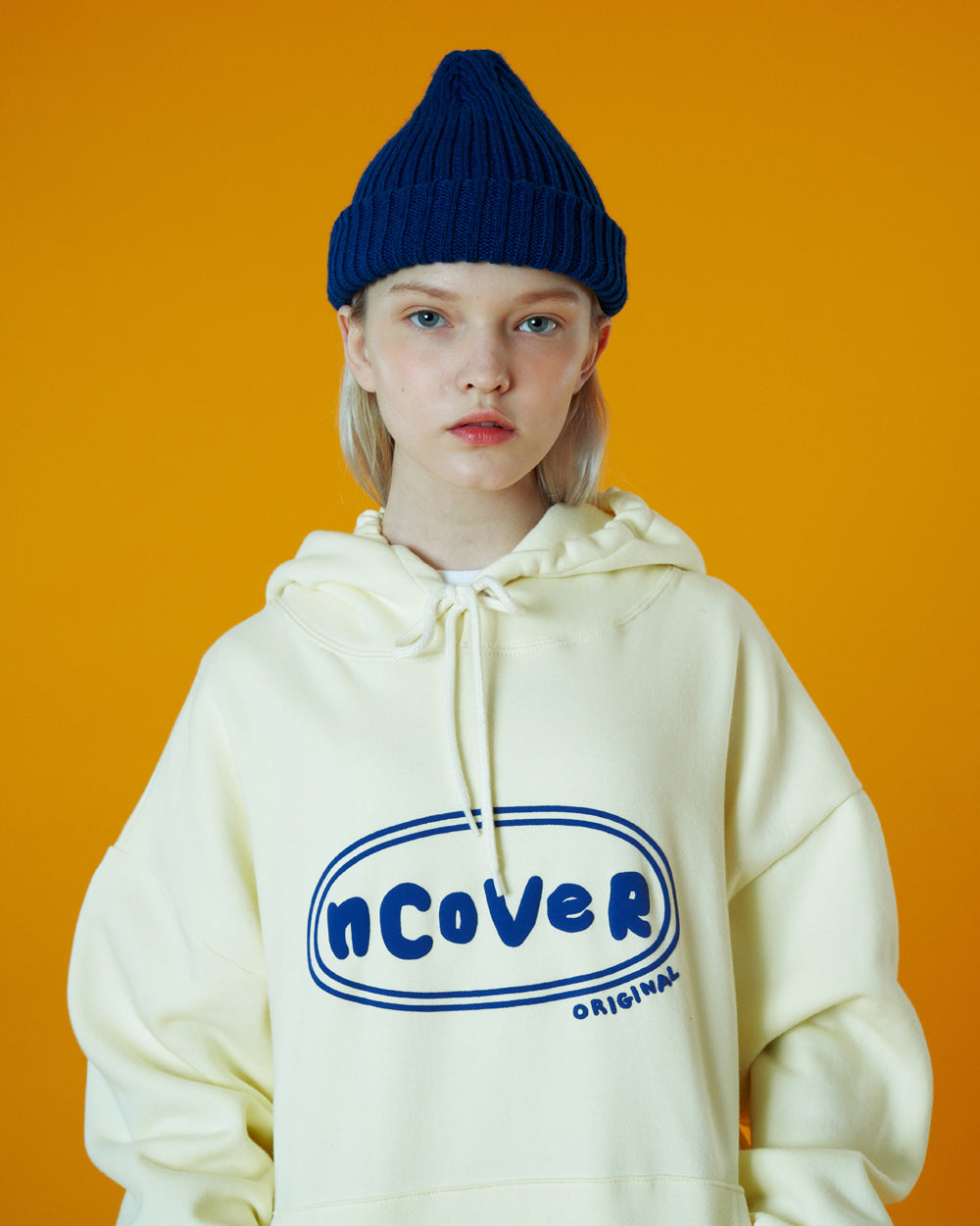 ORIGINAL FOAMING PRINTING HOODIE-CREAM