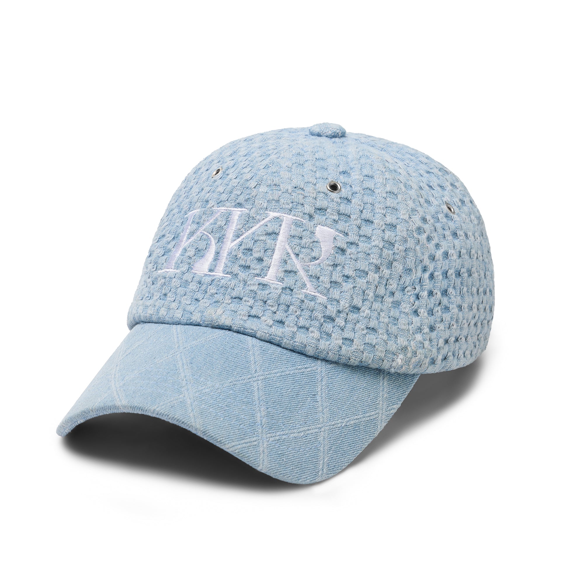 KYR Signature Logo Embossing Denim Ball Cap (Light Blue)