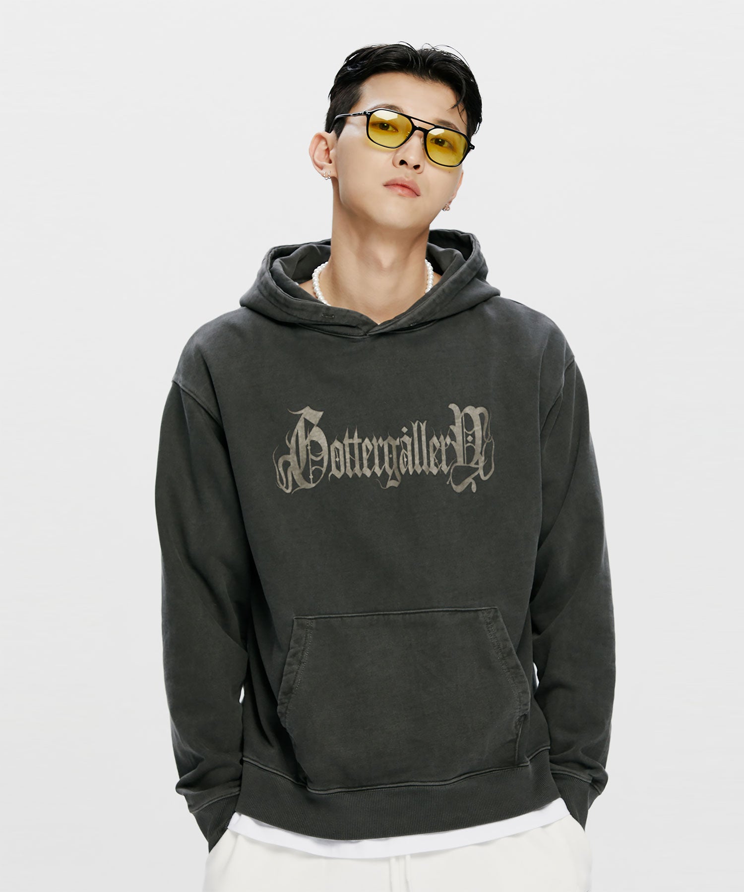 GOTTER GOTHIC LOGO WASHING HOODIE_CH