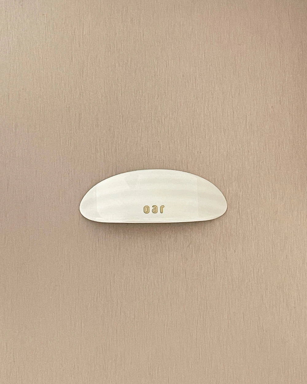 oar Classic Big Marble Barrette [White]