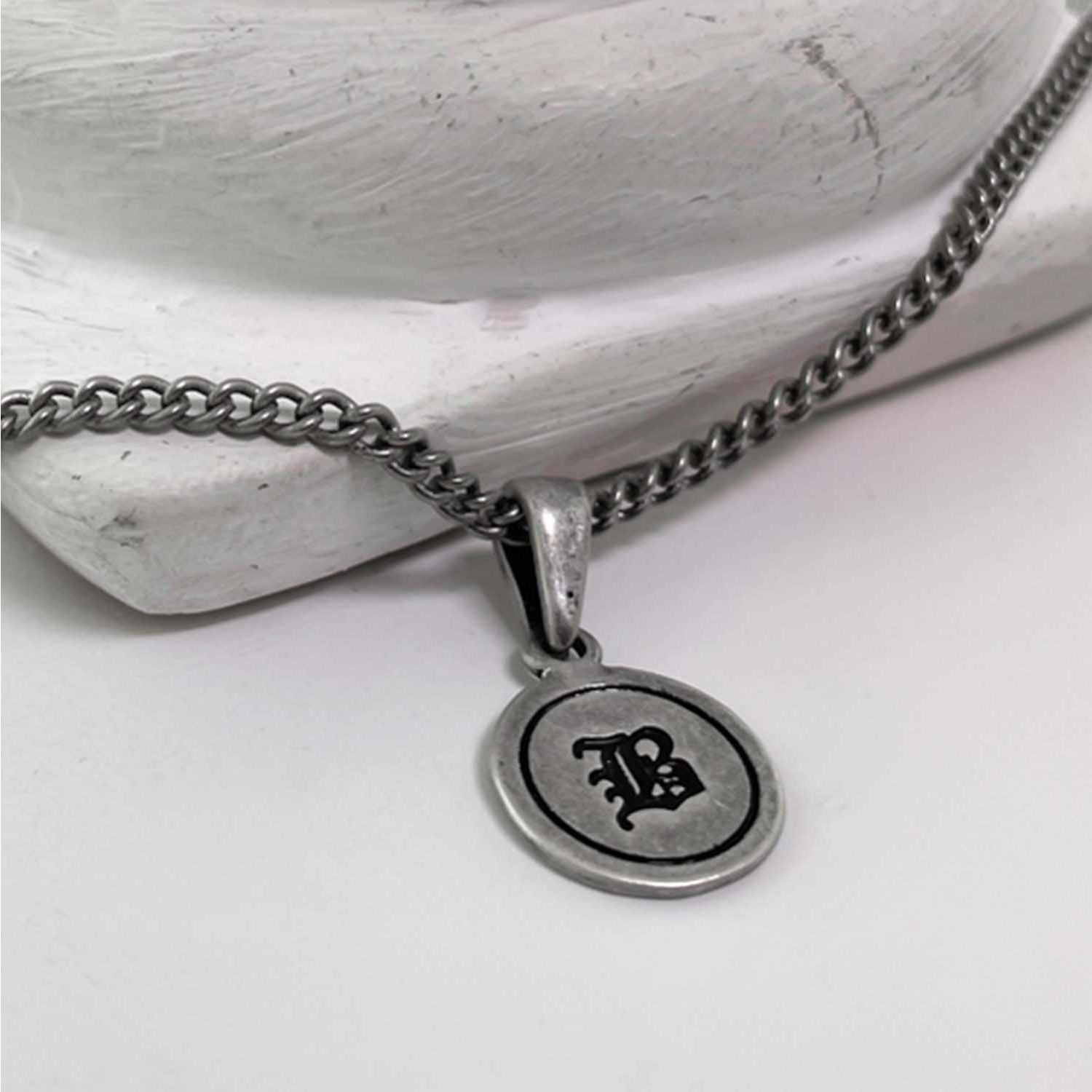 [BLESSEDBULLET]classic chain coin necklace_vintage silver