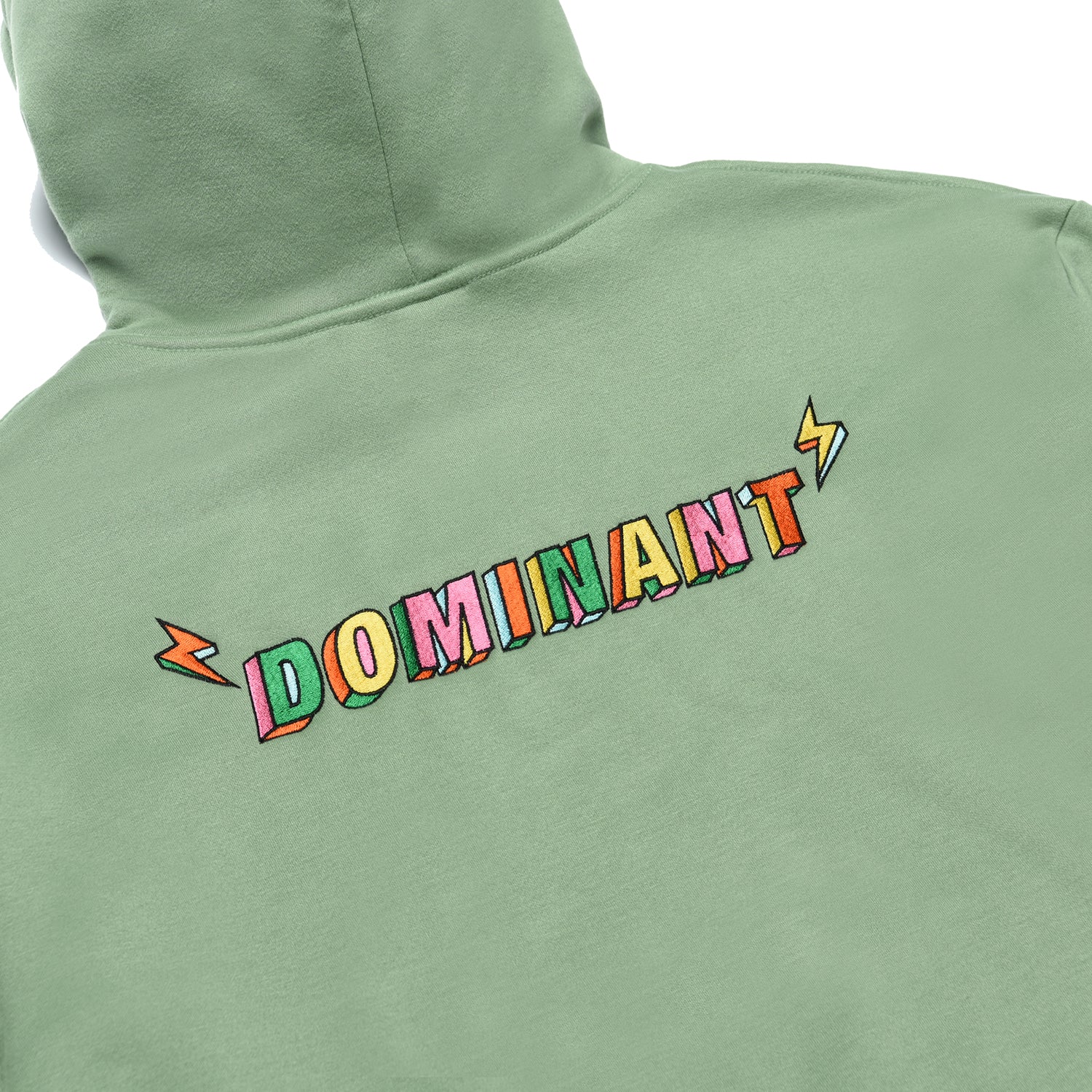 Dominant Cloud Embroidery Dried Hoody_OLIVE