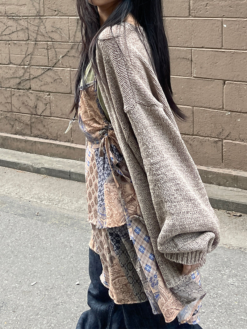 Summer Loose Shawl Knit Cardigan