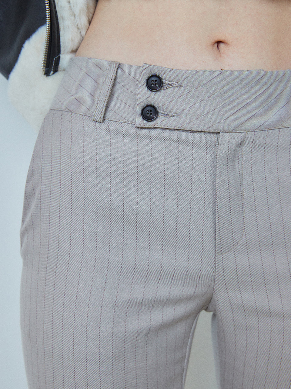 STRIPE BOOTCUT PANTS_BE