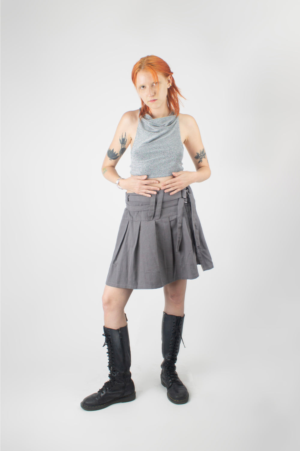 ✦Belt Flare Skirt