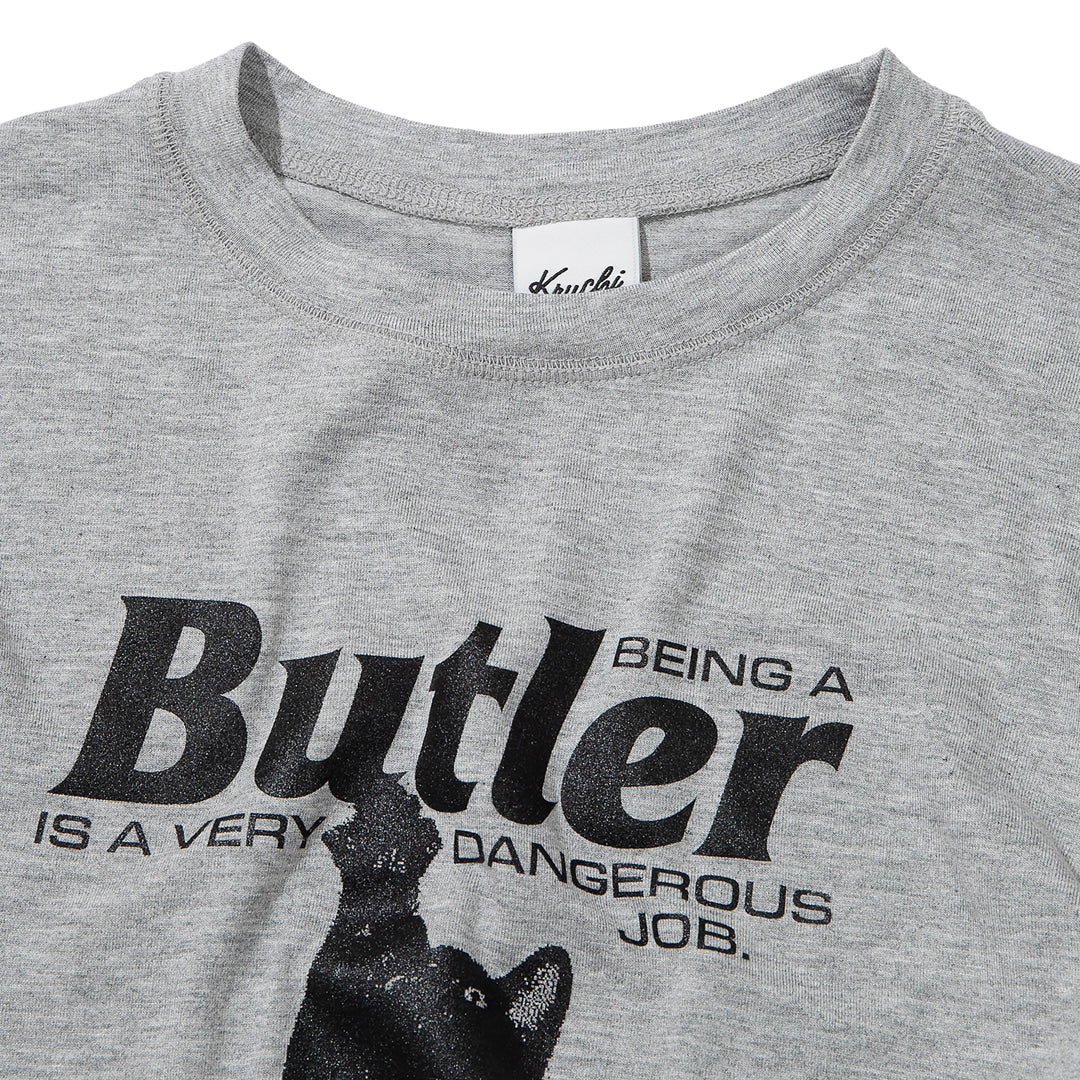 CAT BUTLER Crop long-sleeved T-Shirt (GREY)