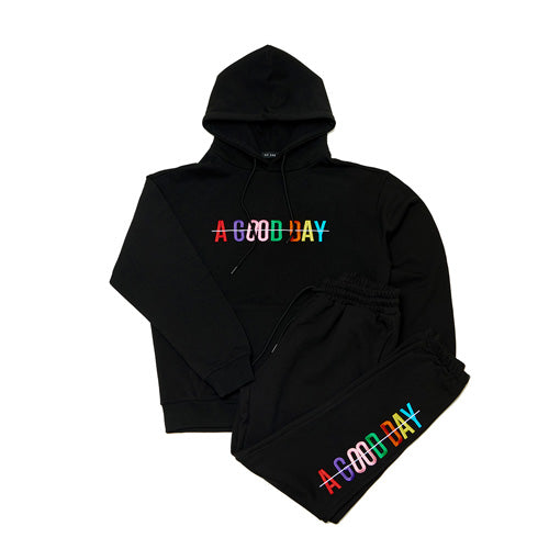 RAINBOW HOODIE (BLACK)