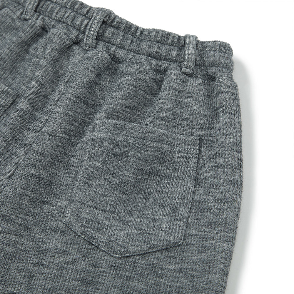 デニムニットブロッキングパンツ / Denim Knit Blocking Pants [BLUE]