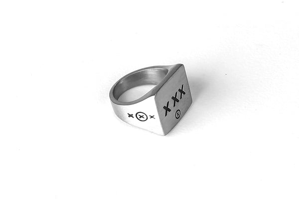 X XX LOGO RING (SURGICAL STEEL)