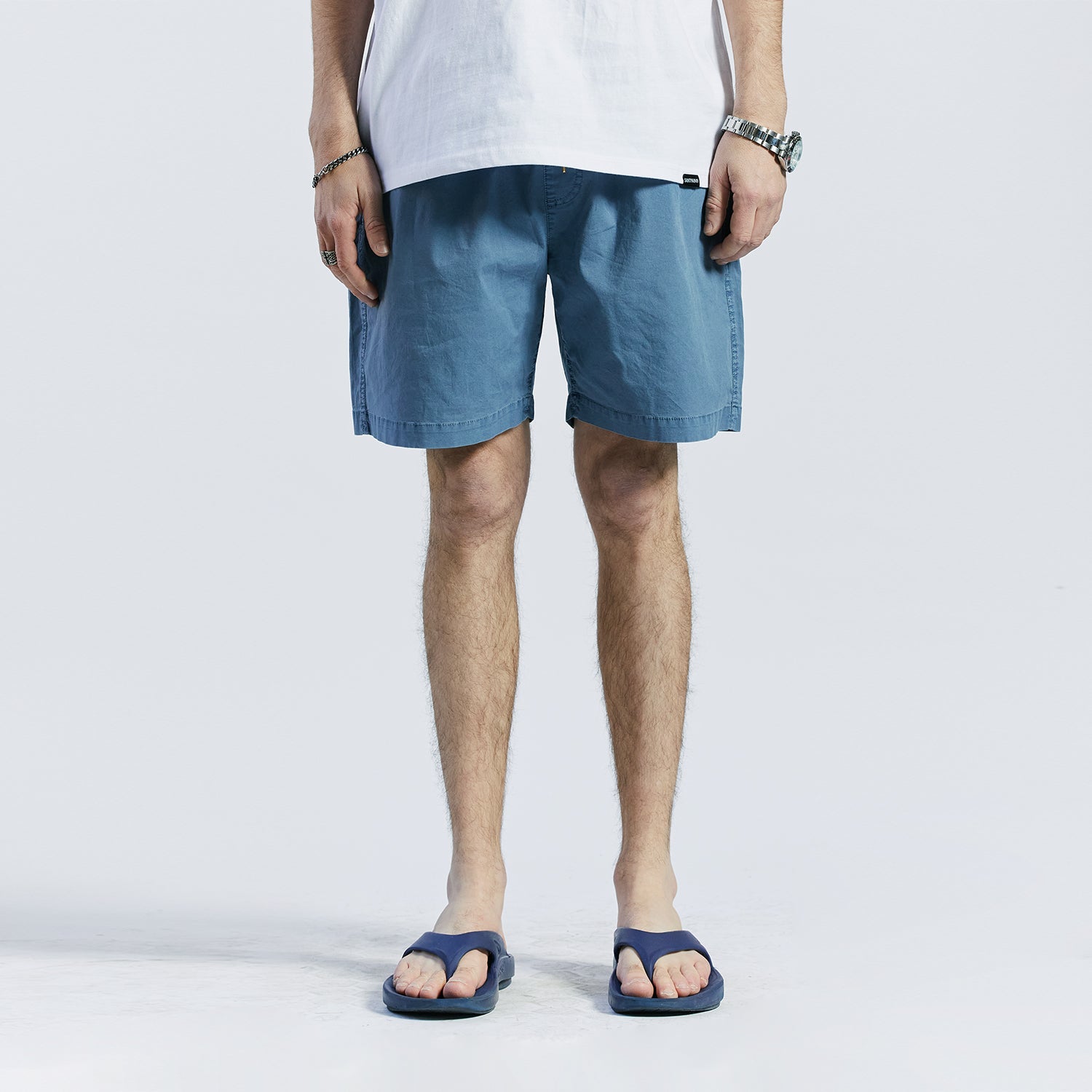 SP COTTON WASHING SHORTS-BLUE