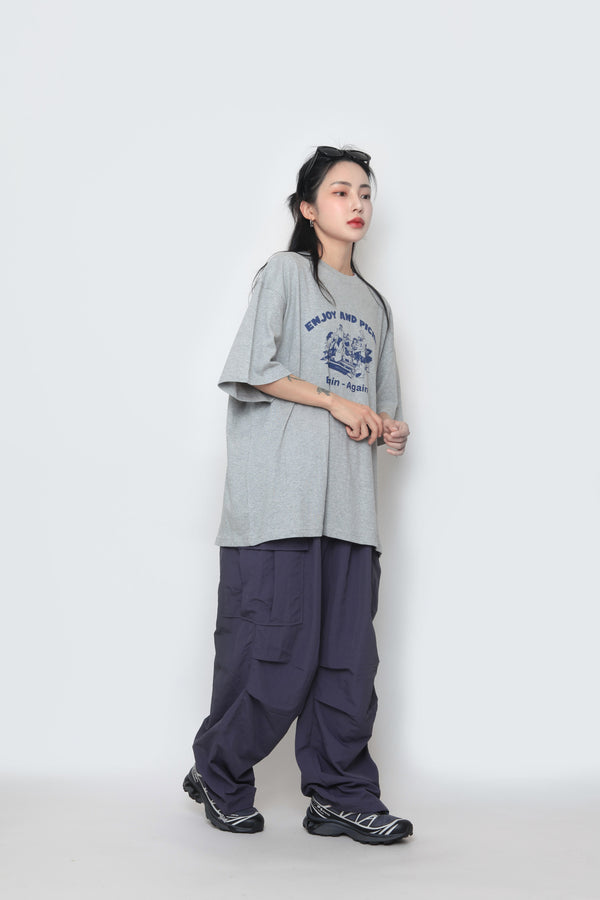 color nylon cargo pants