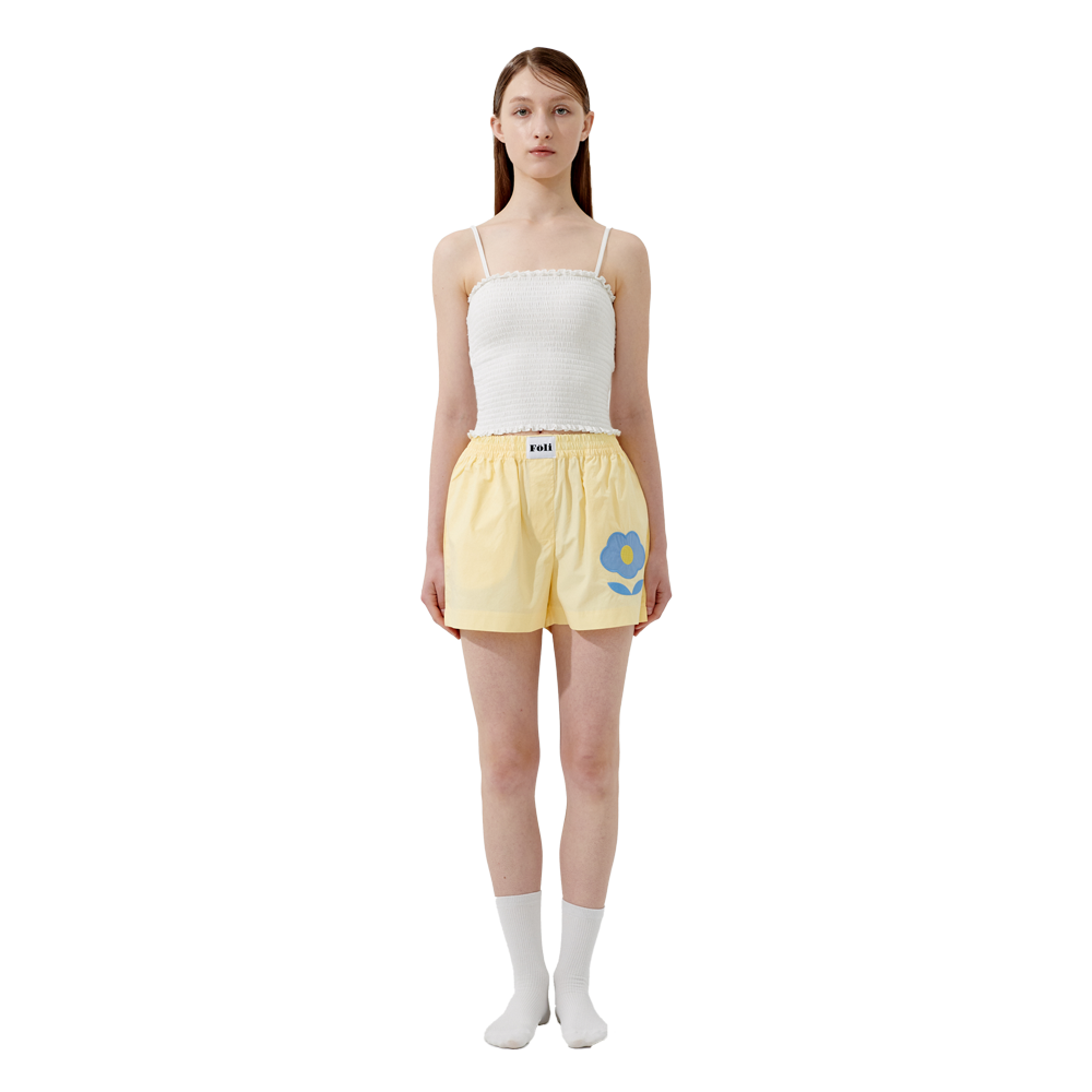 (W) Foli Garden PJ Shorts Yellow