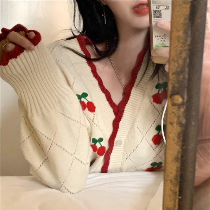 cherry cardigan