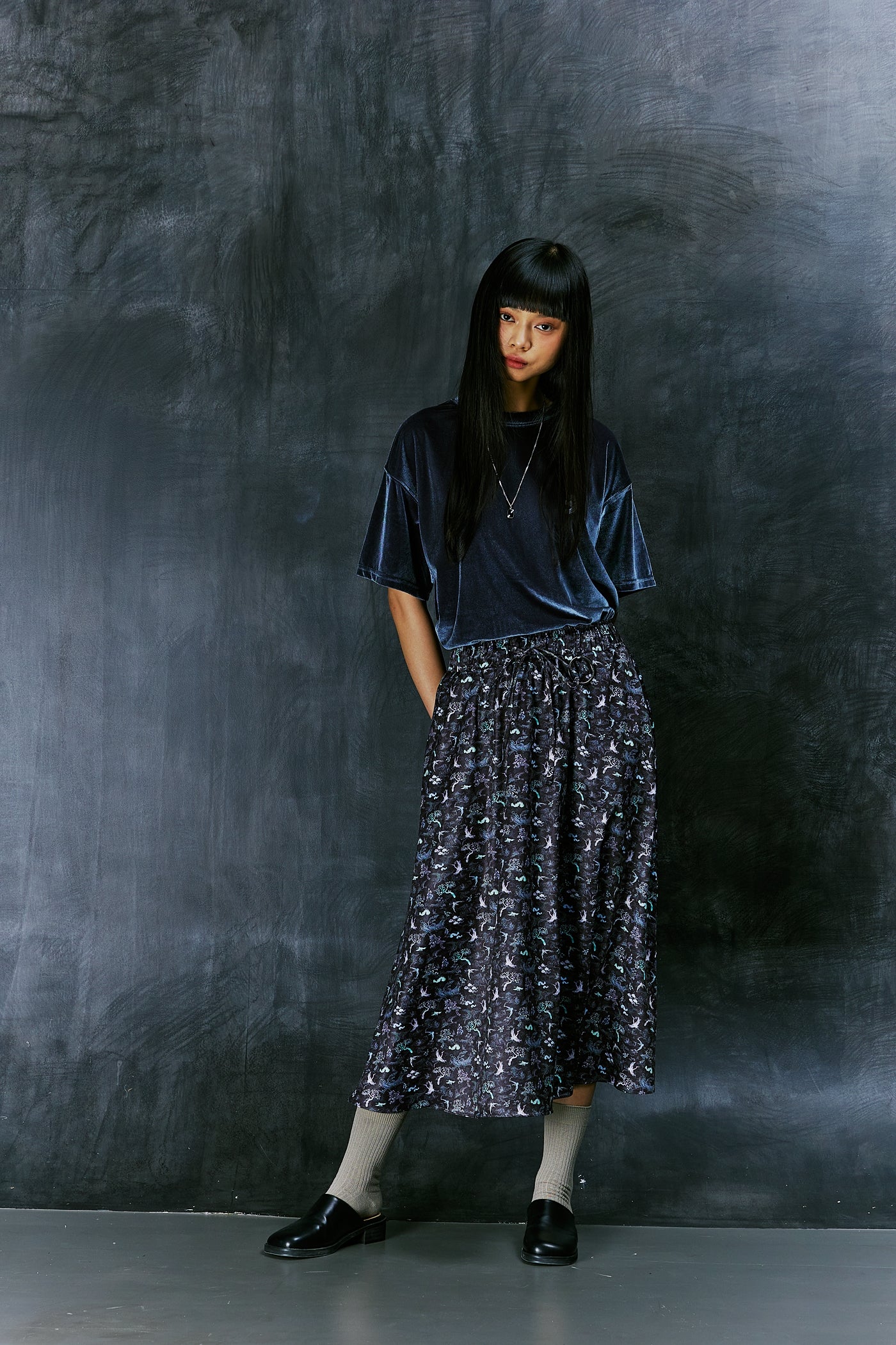 NACRE K-ART LONG-SKIRT (Black)