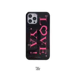 ラブヤアイフォンケース/love ya case (black)