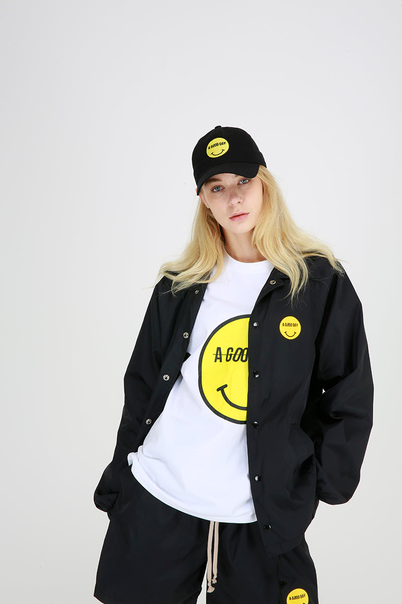 SMILE COACH JACKET (BLACK)