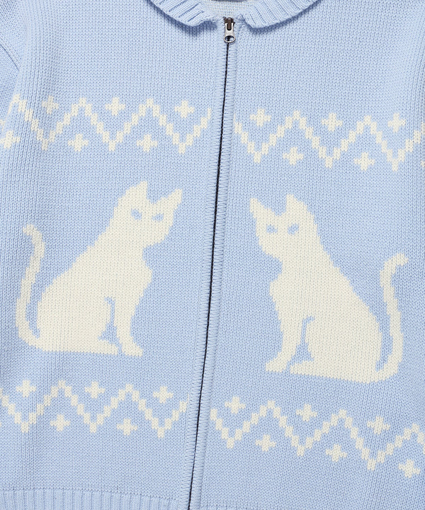 CATS ZIP UP CARDIGAN SKY BLUE(CV2DFUK680A)