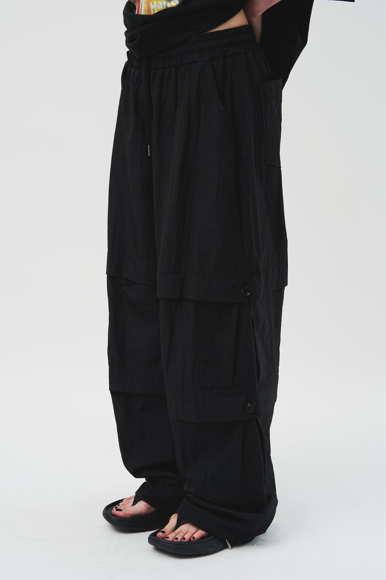 Twin Cargo Nylon Pants (3color)