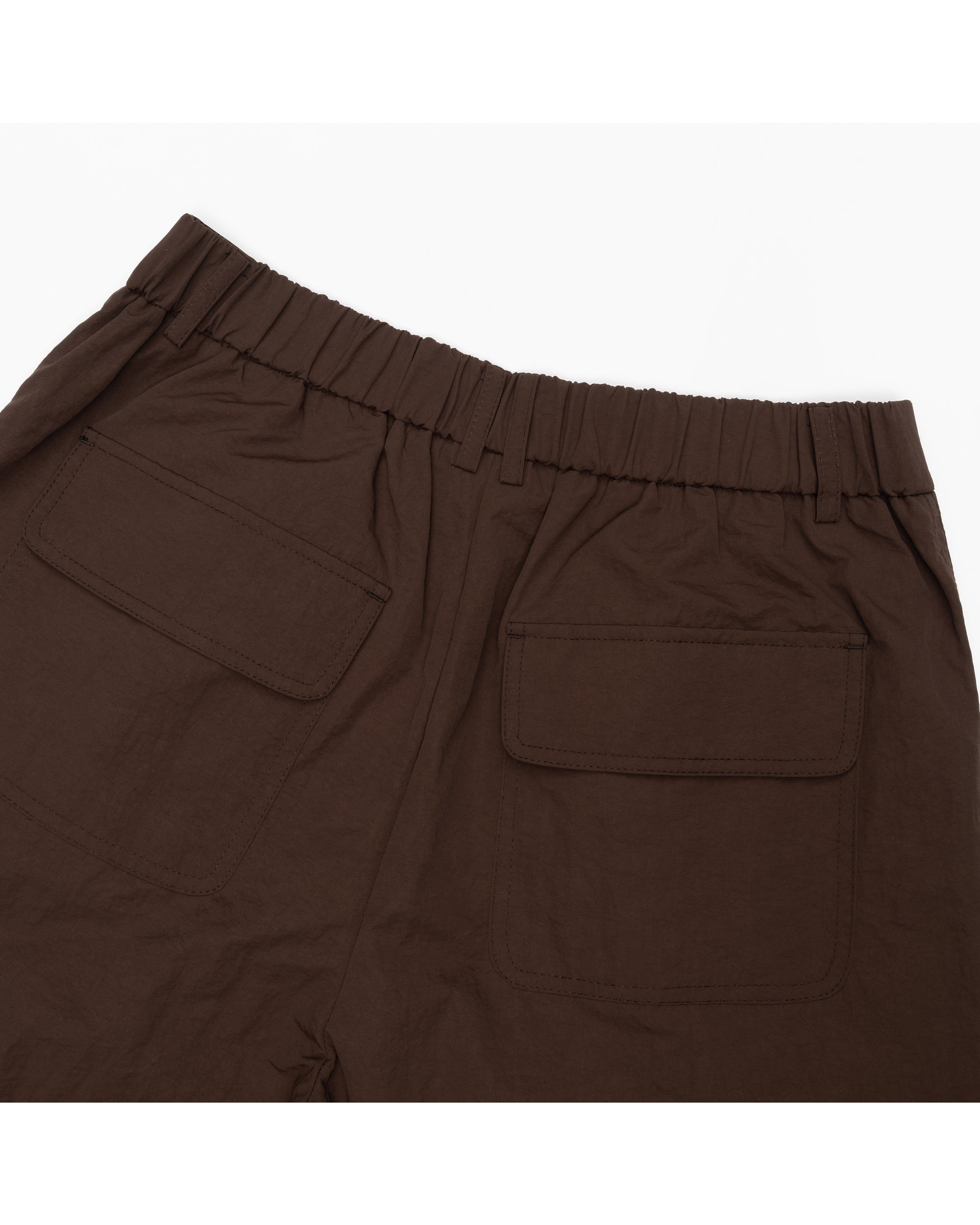 Stretched Knee Slit Cargo Pants (Brown)