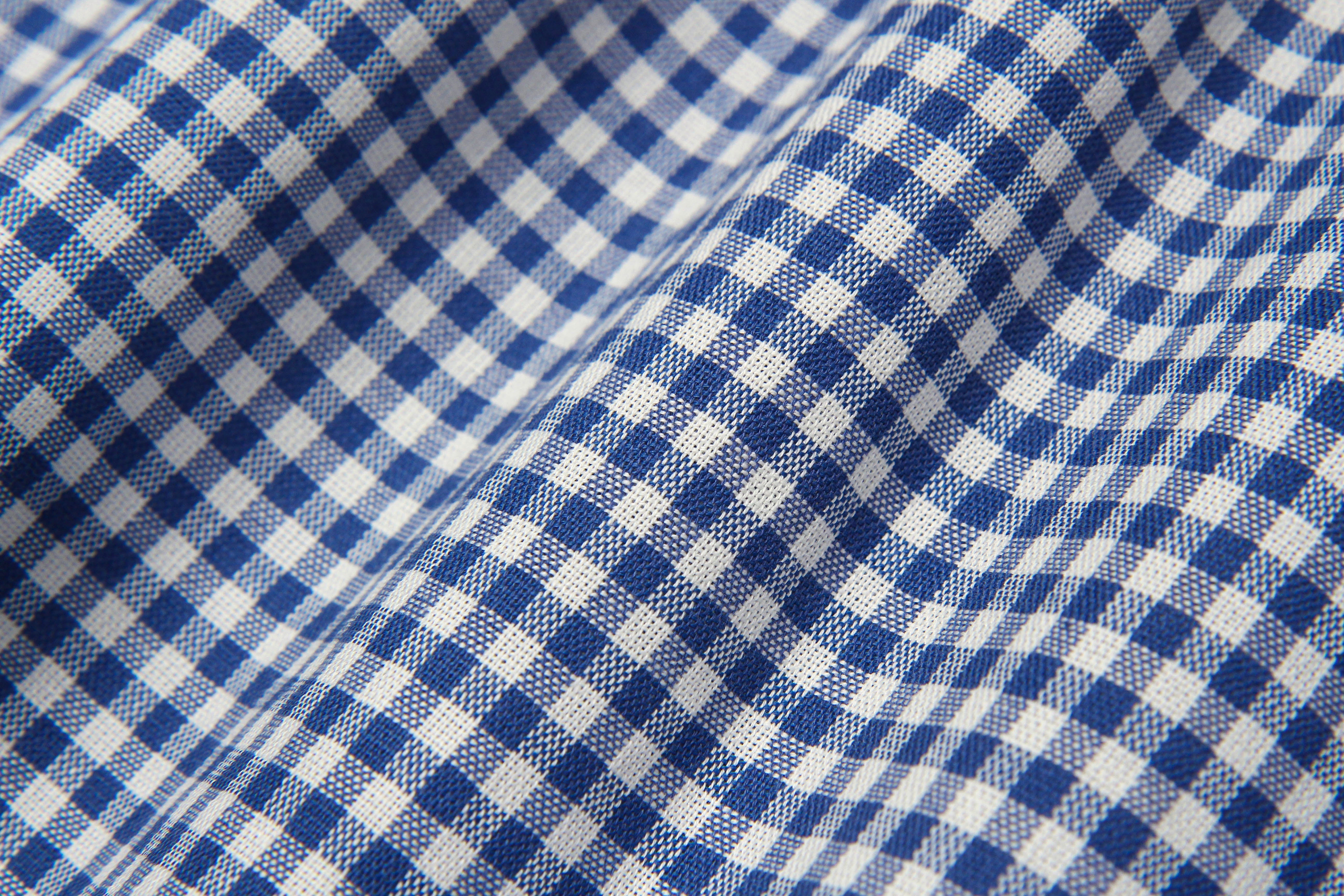 Gingham Check shirt S101 Blue