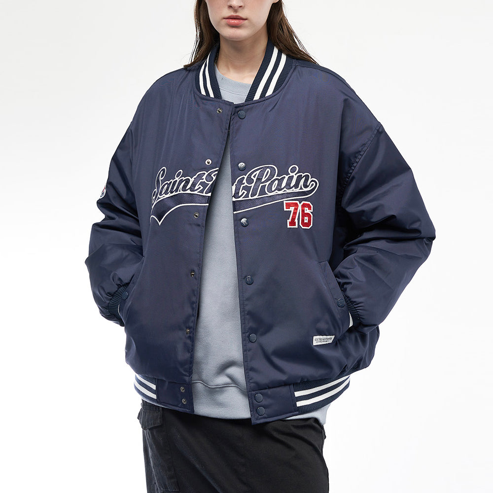 SP TEAM LOGO STADIUM JACKET-NAVY