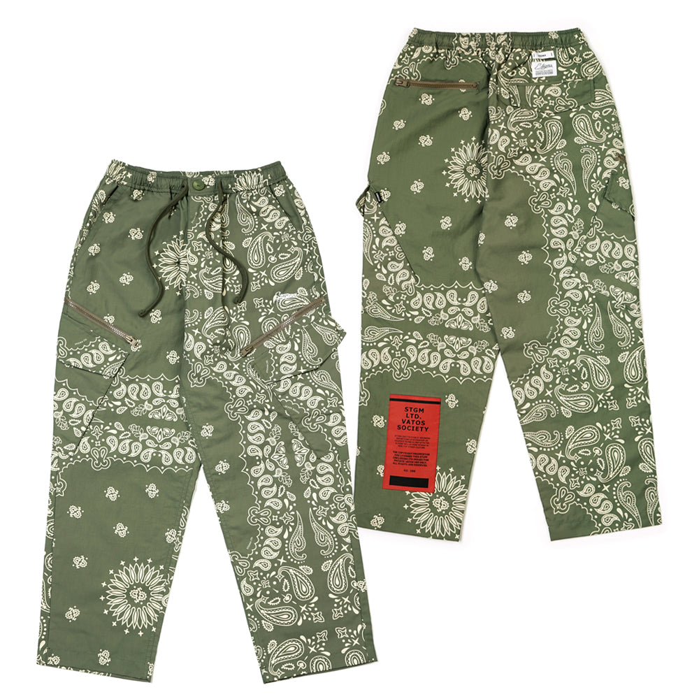 23 PAISLEY CARGO PANTS ORANGE