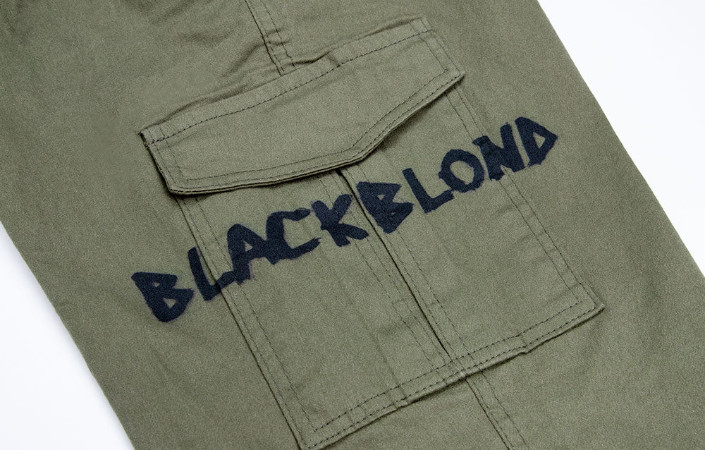 BBD Graffiti Logo Cargo Jogger Pants (Khaki)