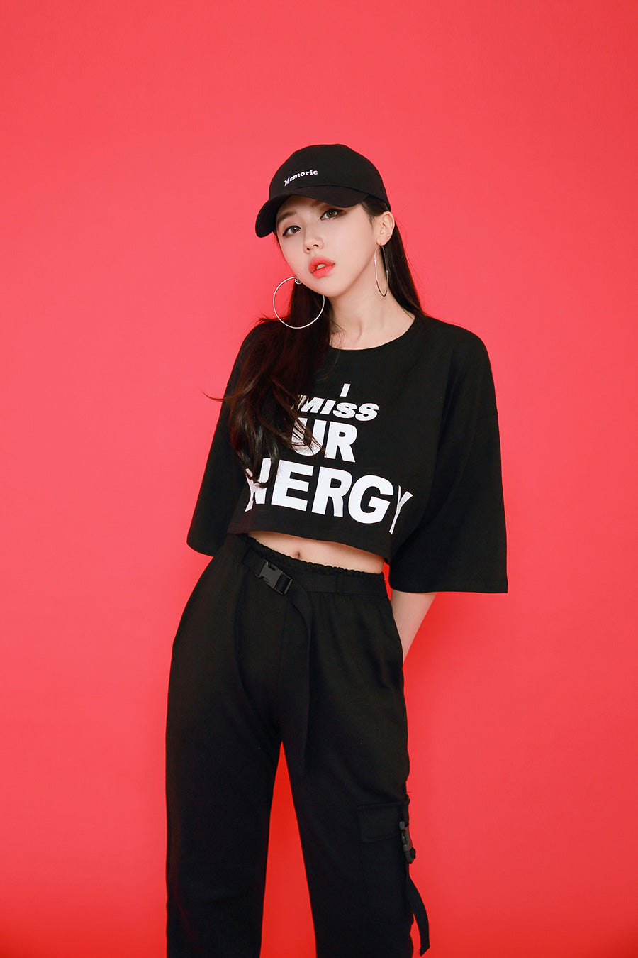 TOP(7806) Energy Short Sleeve Crop Tee