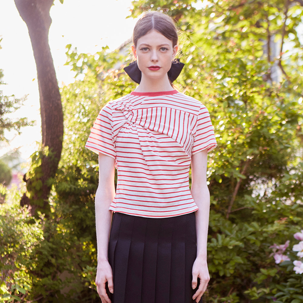 Twisted Stripe T-shirt (RED)