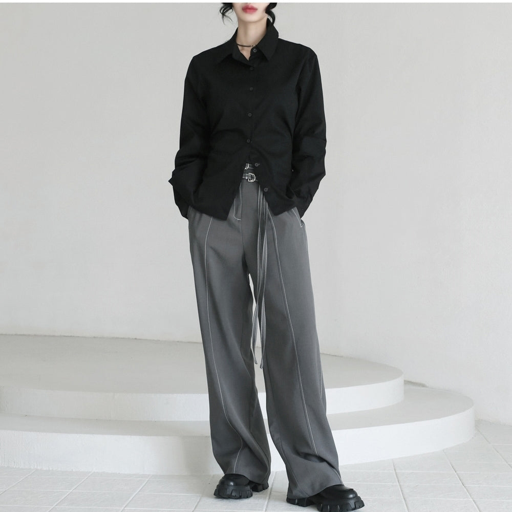 picard stitch wrap slacks