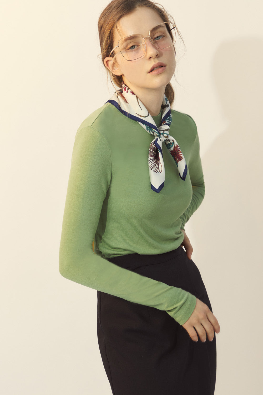 [BREEZE] Slim Long Sleeve T-Shirts_GREEN (CTD1)