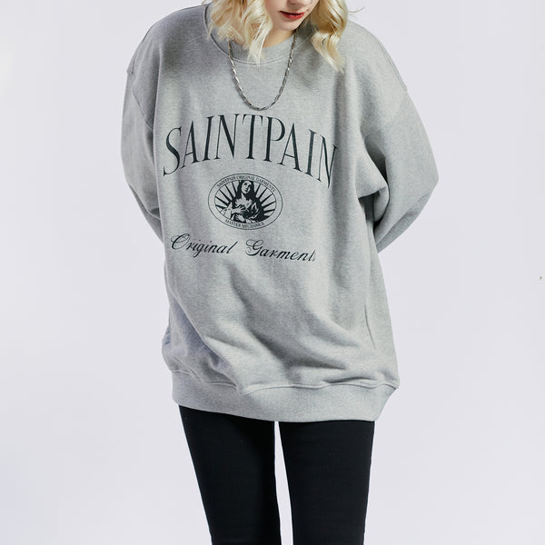 SP GRACEFUL CREW NECK-MELANGE GRAY