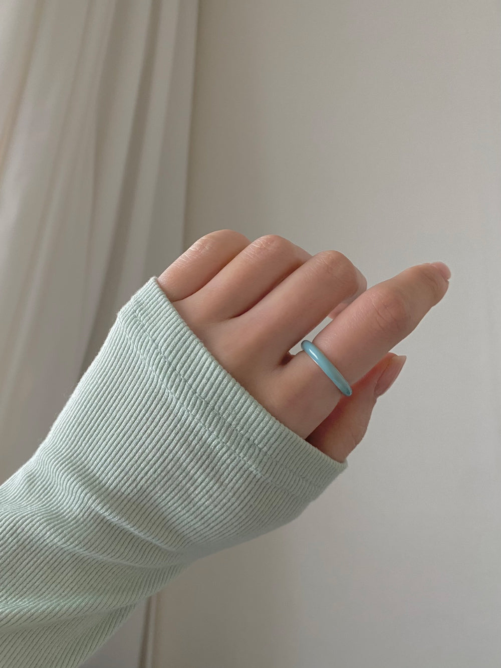 [5 set] sky bold layered ring set / 2 colors