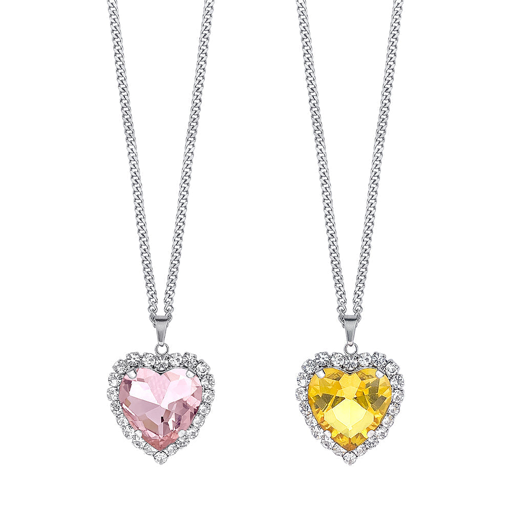 HIGHTEEN PRINCESS HEART CUBIC ZIRCONIA NECKLACE