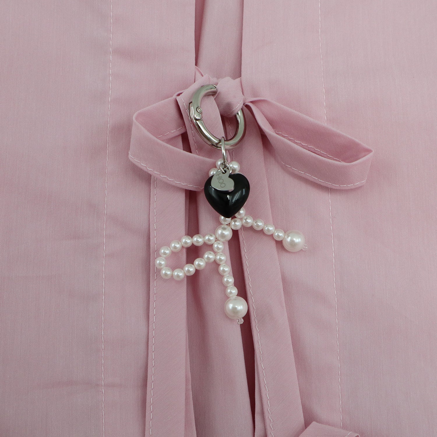 ribbon keyring - black.