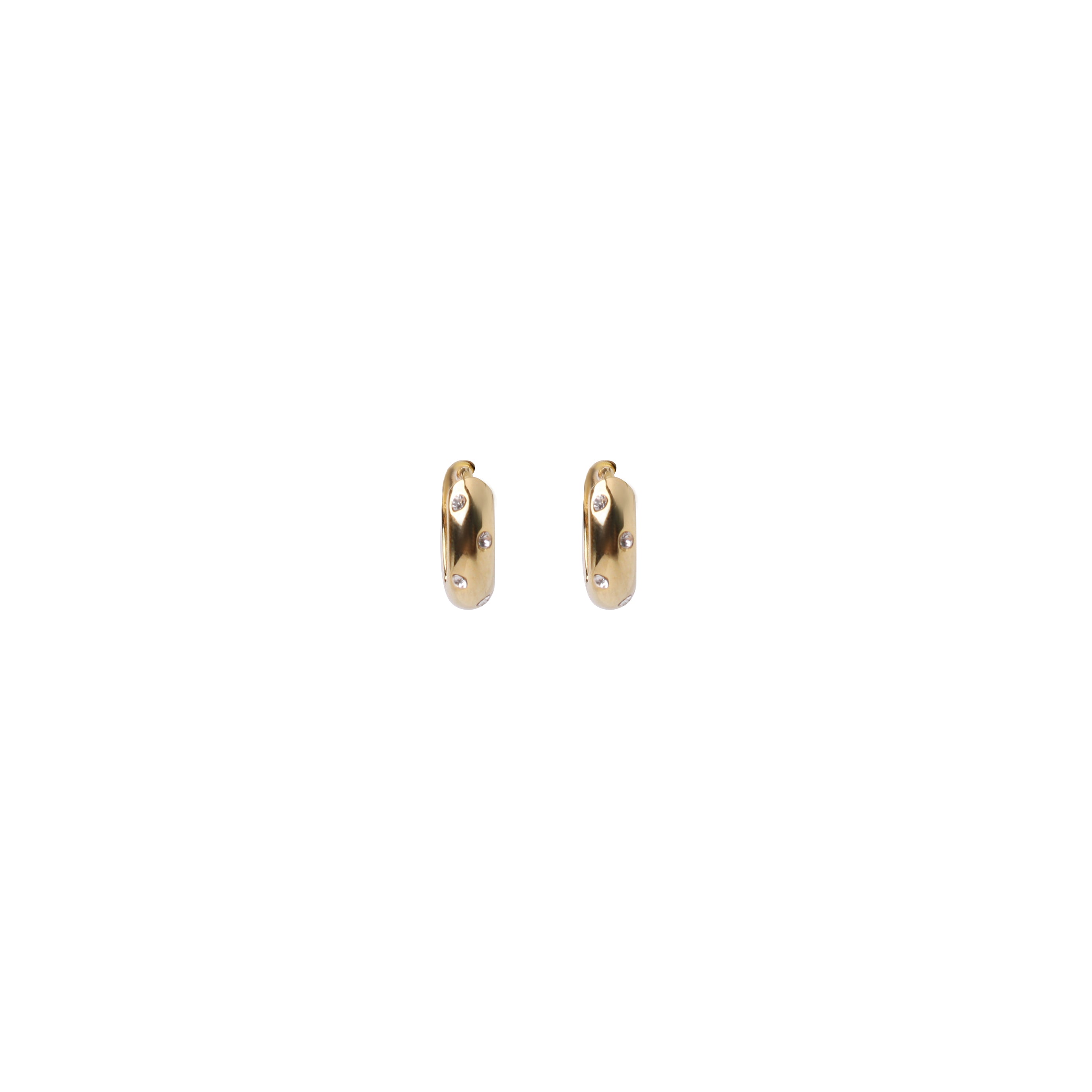 mini cubic cocoon earring