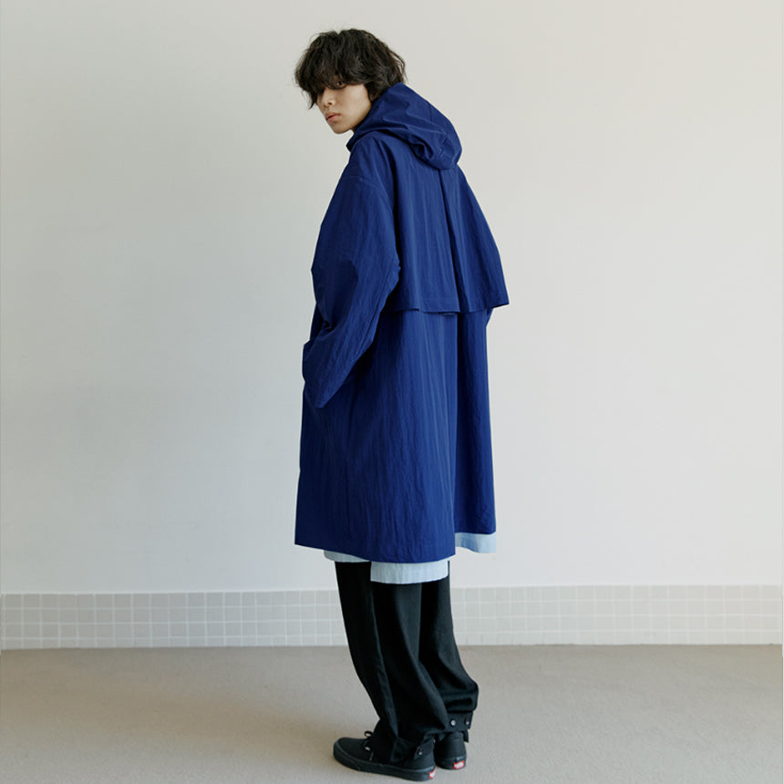 unisex rain coat blue navy