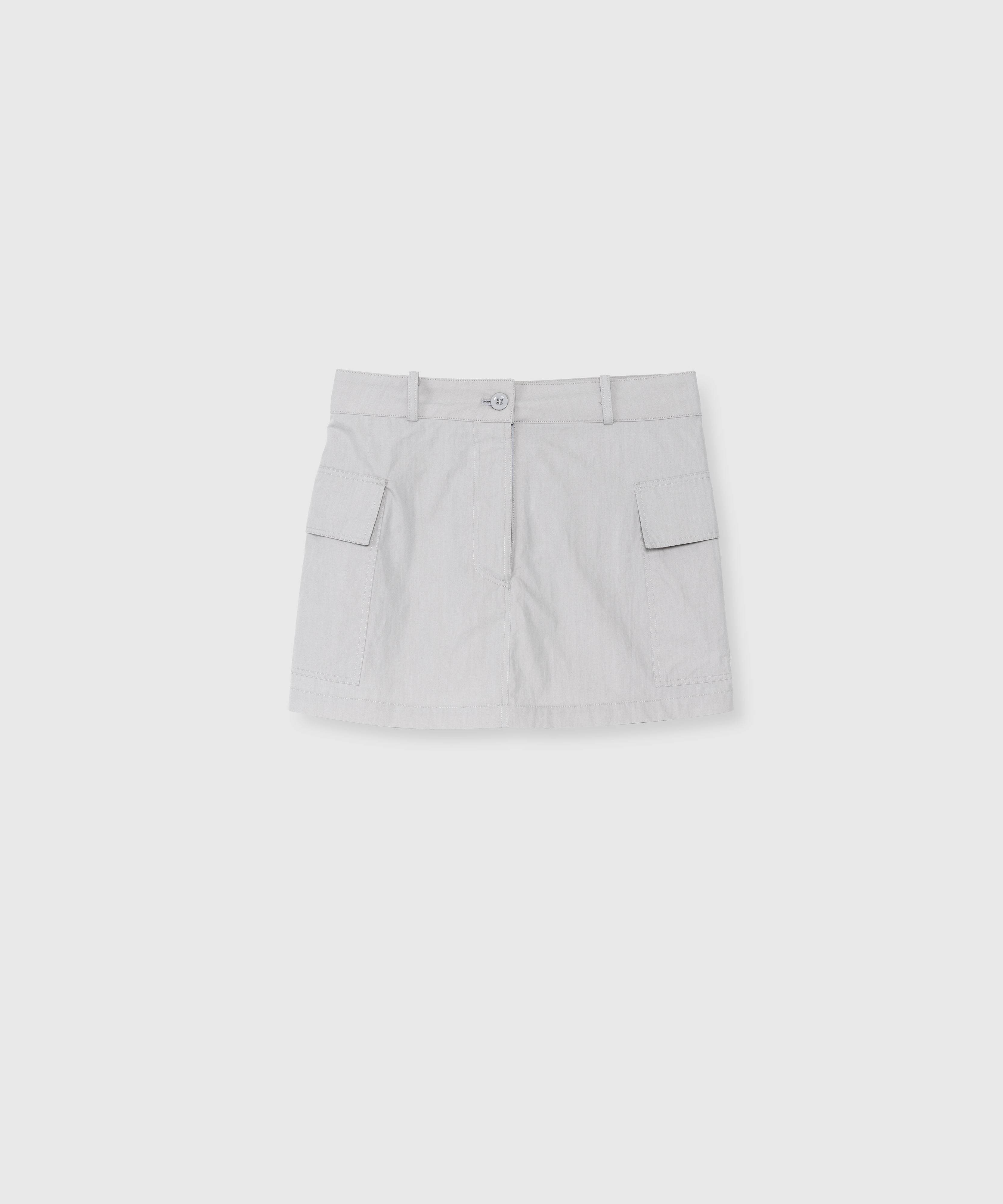 CARGO SKIRT_LIGHT GRAY