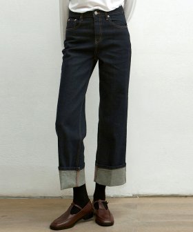 ROLL-UP HIGHRISE JEANS_INDIGO