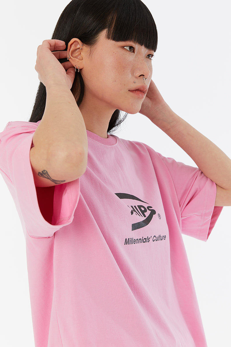 OG half logo Tee (pink)