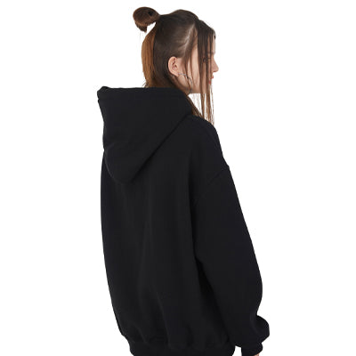 [IHD004-1] ANGEL CAT HOODIE - BLACK