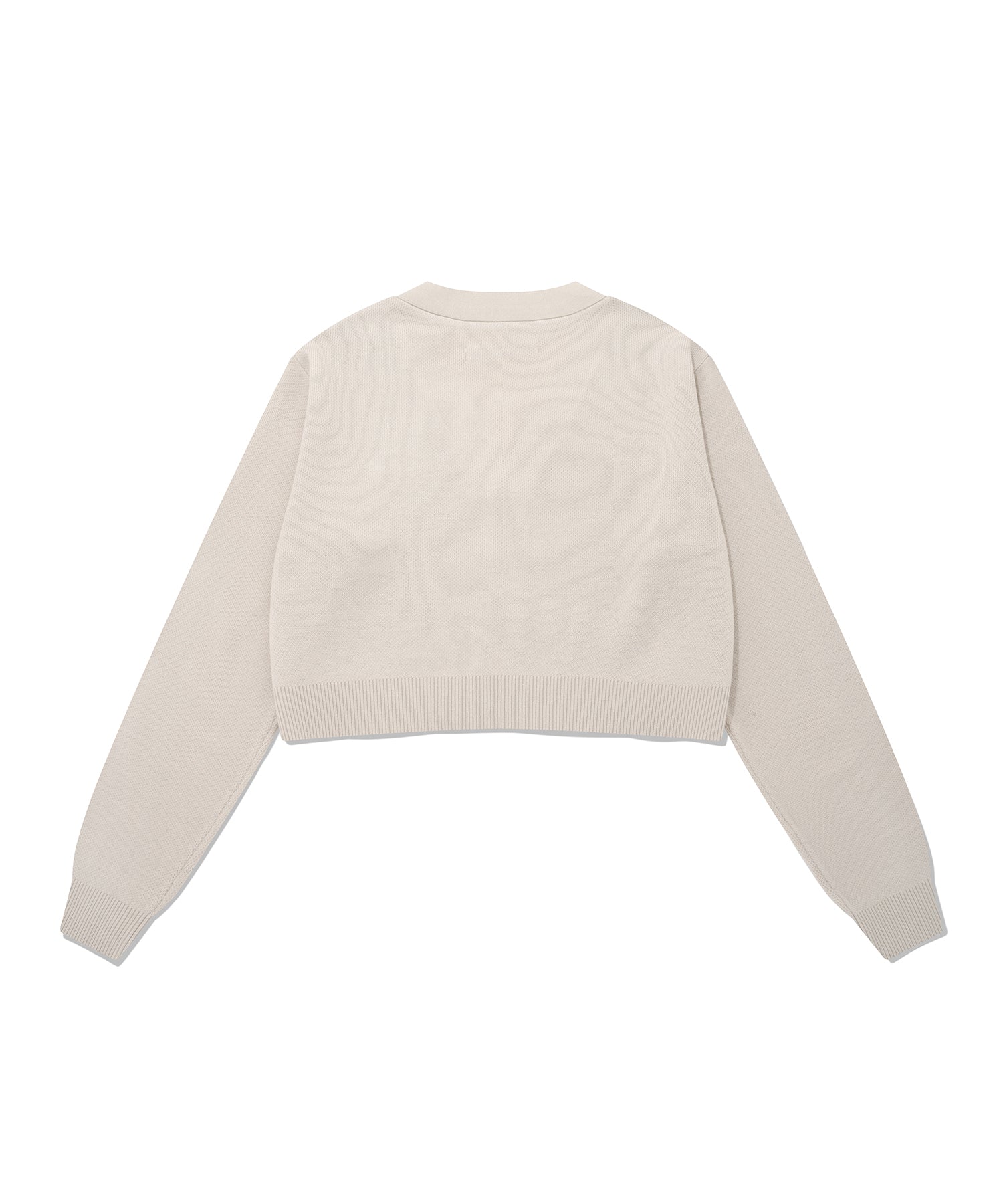 CHUCK シグネチャーアーガイルニットカーディガン / CHUCK SIGNATURE ARGYLE CROP KNIT CARDIGAN (LIGHT BEIGE)