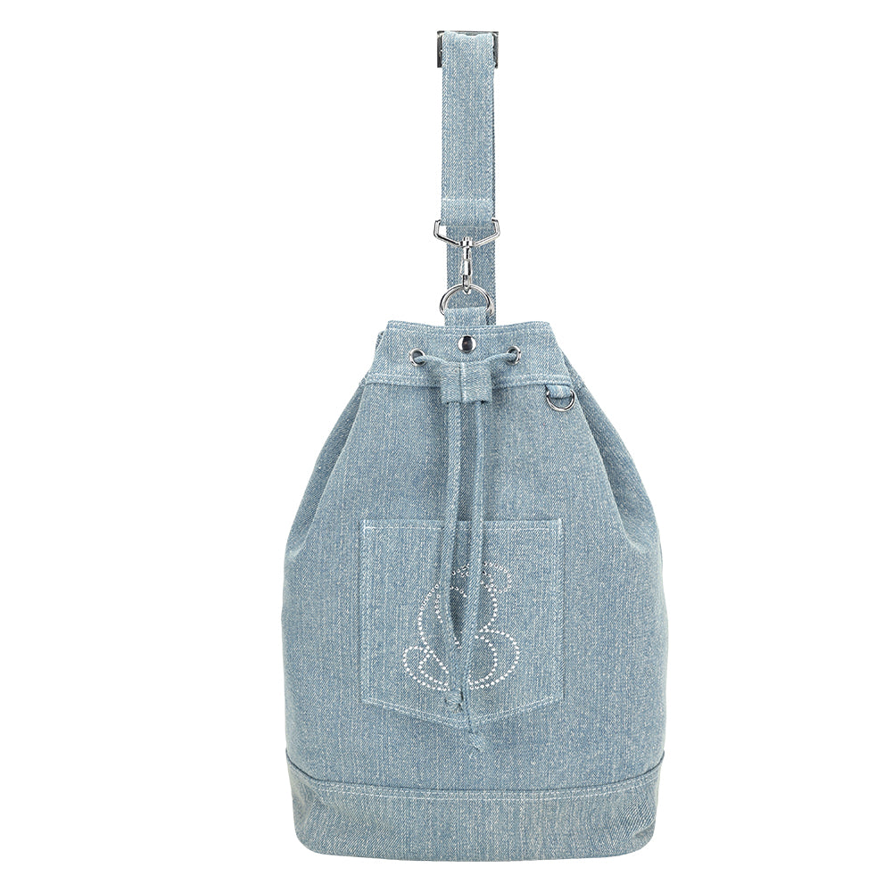 Yoko Bucket Bag (L)(denim)+bag strap