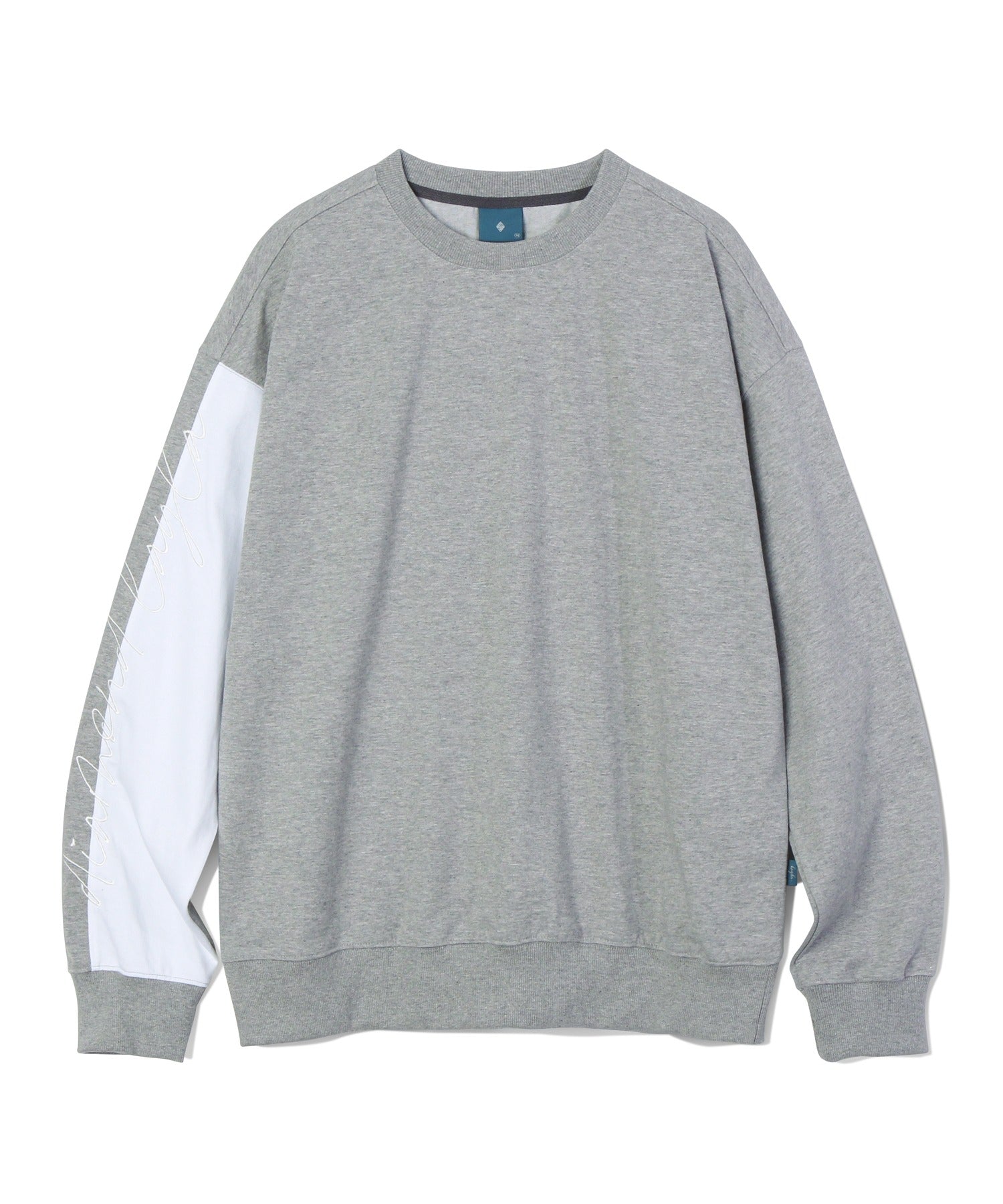 Sleeve Contrast Sweatshirt T60 Melange Gray