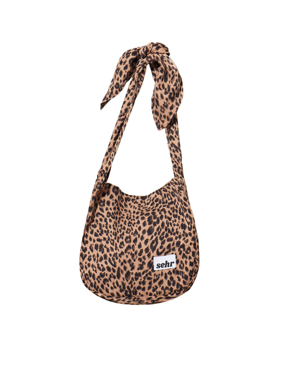 Leopard Tie Mini Bag (Brown) [set]