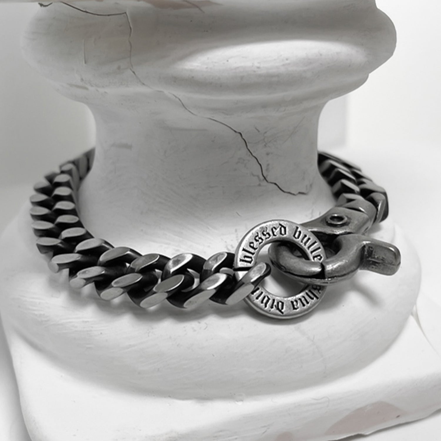 [BLESSEDBULLET]black line chain bracelet_11mm