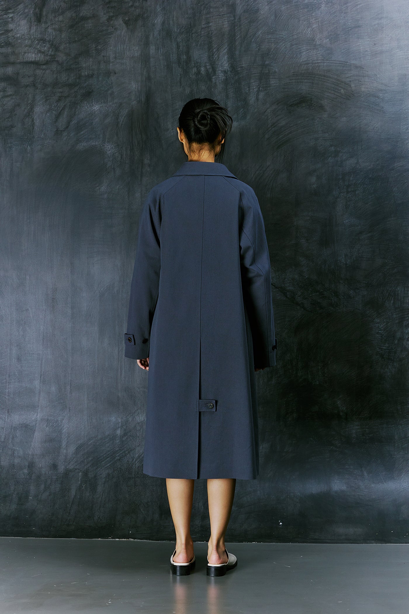 EARTH COTTON BALMACAAN COAT (Charcoal)