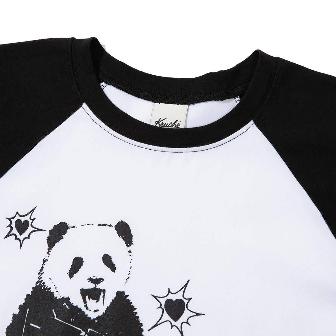 HUNGRY PANDA Raglan long-sleeved (WHITE)